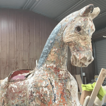 'Old Spotty' Rocking Horse before restoration. 'Old Spotty' Rocking Horse before restoration.