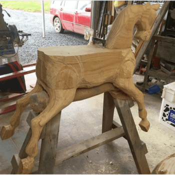 'Zarli' Rocking Horse before restoration. 'Zarli' Rocking Horse before restoration.