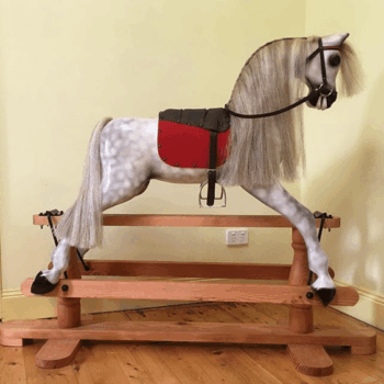 'Zarli' Rocking Horse after restoration. 'Zarli' Rocking Horse after restoration.