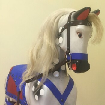 'Betty' Roebuck rocking horse after restoration 'Betty' Roebuck rocking horse after restoration