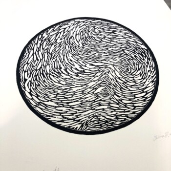 'ONWARDS' wood block print by Olivia O'Connor
Limited edition of 10. Hand carved wood block and printed onto quality French printing paper.