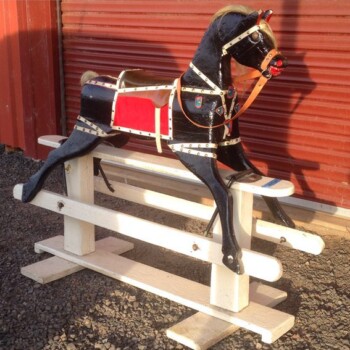Ryan Rocking Horse before restoration. Ryan Rocking Horse before restoration.