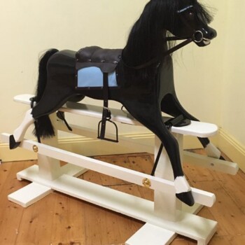 Ryan Rocking Horse after restoration. Ryan Rocking Horse after restoration.