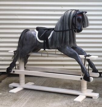 Dark Dapple Grey Rocking Horse Dark Dapple Grey Rocking Horse
