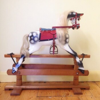 'Murphy' Bartlett rocking horse after restoration 'Murphy' Bartlett rocking horse after restoration