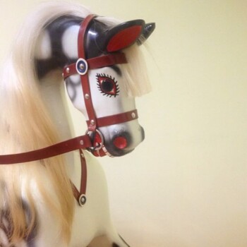 'Porter' Bartlett rocking horse after restoration 'Porter' Bartlett rocking horse after restoration
