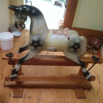 'Murphy' Bartlett rocking horse before restoration 'Murphy' Bartlett rocking horse before restoration