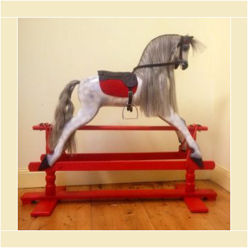 'Saunders' Roebuck rocking horse after restoration. 'Saunders' Roebuck rocking horse after restoration.