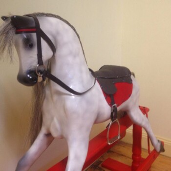 'Saunders' Roebuck rocking horse after restoration. 'Saunders' Roebuck rocking horse after restoration.